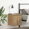 Image de Tables de chevet murales 2 pcs chêne artisanal 38x34x40 cm - flottantes grand rangement