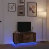 Image de vidaXL Meuble TV avec éclairage LED vieux bois 100x41x50 cm support TV meuble télé meuble multimédia banc TV meuble 861416