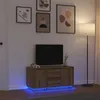 Image de vidaXL Meuble TV avec éclairages LED chêne artisanal 100x41x50 cm support TV meuble télé meuble multimédia banc TV 861417
