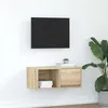 Image de vidaXL Meuble TV chêne sonoma 60x31x25 5 cm bois dingénierie banc TV meuble hifi centre de divertissement buffet TV 861440
