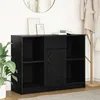 Image de vidaXL Buffet avec tiroir chêne noir 101x35x76 cm bois dingénierie meuble de rangement buffet meuble dentrée meuble 861563