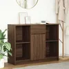 Image de vidaXL Buffet avec tiroir chêne brun 101x35x76 cm bois dingénierie meuble de rangement buffet meuble dentrée meuble 861568