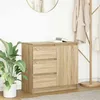 Image de vidaXL Buffet avec tiroir chêne sonoma 71x35x65 cm bois dingénierie meuble de rangement buffet meuble dentrée meuble 861573