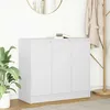 Image de vidaXL Buffet blanc 85x34x76 cm bois d’ingénierie meuble de rangement meuble de rangement de cuisine meuble de rangement 861625