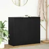 Image de vidaXL Buffet chêne noir 85x34x76 cm bois dingénierie meuble de rangement meuble de rangement de cuisine meuble de 861626
