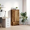 Image de vidaXL Armoire avec tiroir vieux bois 555x34x1195 cm bois ingénierie armoire de rangement buffet haut armoire de 861650