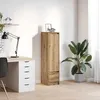 Image de vidaXL Buffet haut chêne artisanal 295x34x1195 cm bois dingénierie armoire armoire latérale armoire de rangement 861660