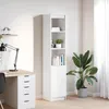 Image de vidaXL Buffet haut blanc 375x35x180 cm bois dingénierie 861670