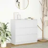 Image de vidaXL Buffet blanc 80x35x76 cm bois d’ingénierie meuble de rangement meuble de rangement de cuisine meuble de rangement 861733
