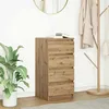 Image de vidaXL Buffet chêne artisanal 37 5x35x76 cm bois dingénierie meuble de rangement meuble de rangement de cuisine meuble 861759