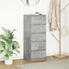 Image de vidaXL Buffet avec tiroirs gris béton 375x35x99 cm bois dingénierie meuble de rangement armoire de buffet meuble 861763