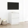 Image de Meuble TV - Bois dingénierie - Blanc - 40x35x54 cm - Rangement spacieux