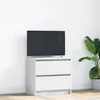 Image de vidaXL Meuble TV blanc 60x35x54 cm bois dingénierie support TV meuble hifi centre de divertissement buffet TV meuble 861778