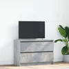 Image de vidaXL Meuble TV gris béton 80x35x54 cm bois dingénierie banc tv meuble hifi centre de divertissement buffet tv meuble 861790