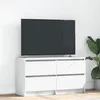 Image de vidaXL Meuble TV blanc 100x35x54 cm bois dingénierie banc tv meuble hifi centre de divertissement buffet tv meuble 861796