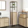 Image de vidaXL Meuble de salle de bain avec étagères chêne sonoma 36x35x165 cm armoire de rangement de salle de bain armoire de 861908