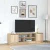 Image de vidaXL Meuble TV chêne sonoma 1885x41x50 cm bois dingénierie 3328419