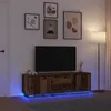 Image de vidaXL Meuble TV avec éclairage LED vieux bois 1605x41x50 cm support TV meuble télé meuble multimédia banc TV meuble 3328433
