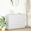 Image de vidaXL Buffet avec tiroirs blanc 1005x35x76 cm bois dingénierie meuble de rangement buffet meuble dentrée meuble 3328444