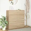 Image de vidaXL Buffet chêne sonoma 100x35x99 cm bois dingénierie armoire de rangement meuble dentrée meuble dappoint meuble 3328491