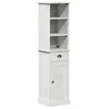 Image de Ensemble de mobilier de salle de bain rustique - vidaXL - Blanc et Blanc Antique - Bois de pin massif - 37 x 34 x 150 cm