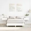 Image de vidaXL Cadre de lit sans matelas blanc 140x190 cm bois dingénierie 861057
