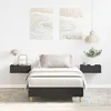 Image de vidaXL Cadre de lit sans matelas noir 90x190 cm bois ingénierie meuble de chambre à coucher sommier lit simple lit 861085