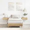Image de vidaXL Cadre de lit sans matelas chêne artisanal 75x190 cm meuble de chambre à coucher sommier lit simple lit châlit 861101