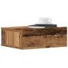 Image de vidaXL Table de chevet flottante vieux bois bois dingénierie table de nuit armoire de lit table dextrémité table de 861119