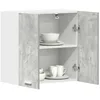 Image de vidaXL Meuble mural cuisine Gris Béton 60x31x60 cm Bois d’ingénierie Armoire suspendue Meuble de rangement 861228