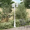 Image de Lampadaire de jardin - 3 lampes E27 - Aluminium - 235 cm - Blanc