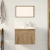 Image de Ensemble de meubles de salle de bain - 2 pcs - Bois dingénierie - Chêne artisanal - Contemporain