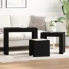 Image de Tables basses gigognes - 3 pcs - Bois dingénierie - Noir - Rectangulaire