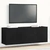 Image de Console Vidaxl Meubles TV 2 pièces Chêne noir 120 x 30 x 41 cm Bois dingénierie