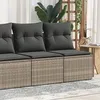 Image de vidaXL Salon de jardin 2 pcs avec coussins gris résine tressée acacia 3325246