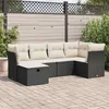 Image de vidaXL Salon de jardin 6 pcs avec coussins noir résine tressée 3325282