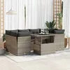 Image de vidaXL Salon de jardin avec coussins 7 pcs gris résine tressée 3326111