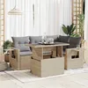 Image de vidaXL Salon de jardin avec coussins 5 pcs beige résine tressée 3326470