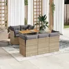 Image de vidaXL Salon de jardin avec coussins 6 pcs beige résine tressée 3326887