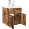 Image de vidaXL Meuble lavabo avec bassin et robinet intégrés vieux bois armoire lavabo de salle de bain meuble de salle de bain 3328905