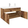 Image de vidaXL Meuble avec vasque intégrée vieux bois bois dingénierie armoire lavabo de salle de bain meuble de salle de bain 3328909