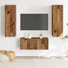 Image de vidaXL Meubles TV muraux 3 pcs vieux bois bois dingénierie banc TV meuble hifi centre de divertissement buffet TV 3328963