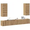 Image de vidaXL Ensemble de meuble TV mural 4 pcs chêne artisanal meuble TV meuble multimédia console TV meuble hifi centre de 3329018