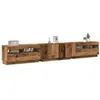 Image de vidaXL Meuble TV avec lumières LED vieux bois bois dingénierie 3329167