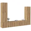 Image de vidaXL Ensemble de meuble TV mural 4 pcs chêne artisanal meuble TV meuble multimédia console TV meuble hifi centre de 3329218