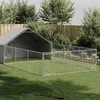 Image de vidaXL Niche dextérieur pour chien enclos 7x3x19 m acier galvanisé cage de chien dextérieur grande cage de chien niche