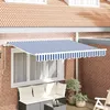 Image de vidaXL Toile de rechange pour auvent Bleu et Blanc 35 x 2 m Polyester 42000374