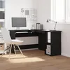 Image de Bureau Noir en Chêne 120x140x75 cm en Bois d ingénierie