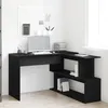 Image de Bureau - Chêne Noir - 200x50x76 cm - Bois dingénierie - Design Contemporain