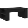 Image de Table basse moderne - vidaXL - Chêne noir - 102x55x42 cm - Bois dingénierie - 2 étagères - Poids maximal 75 kg